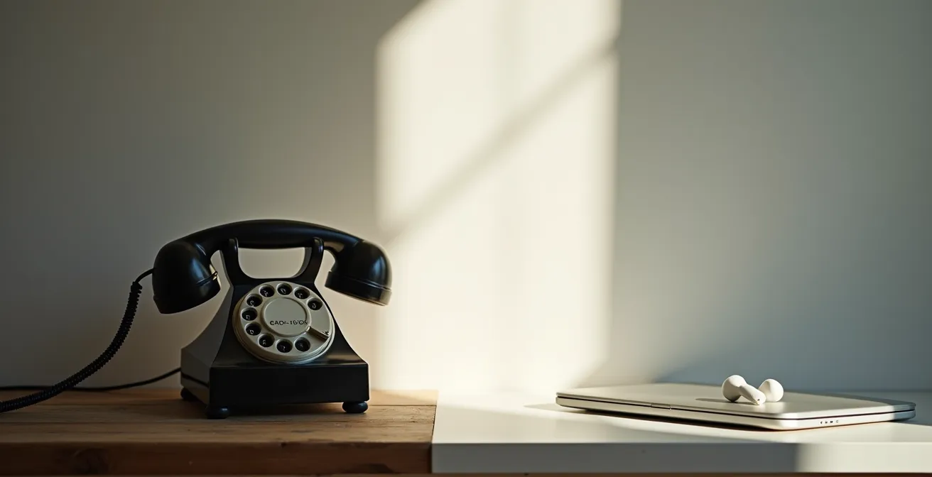 Tijdslijn vergelijking adoptiecurve telefoon versus moderne AI-technologie