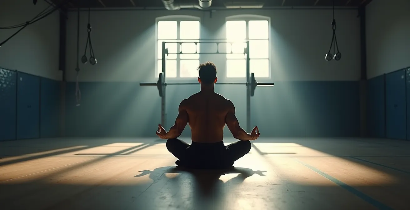 Atleet in rustige omgeving tijdens taperfase met focus op herstel