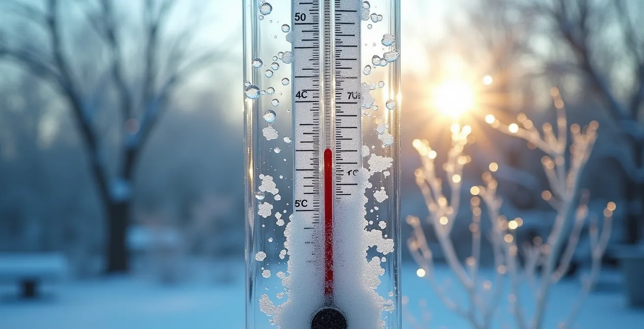 Grafische weergave van het schakelpunt tussen warmtepomp en gasketel bij verschillende buitentemperaturen