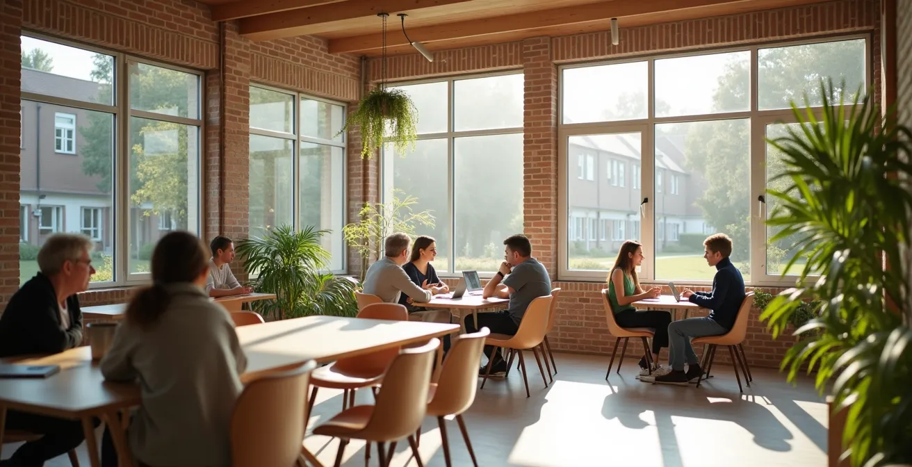 Actieve senioren in co-housing project met intergenerationele workshop