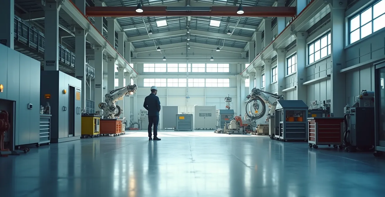 Preventieadviseur voert risicoanalyse uit bij cobot werkstation